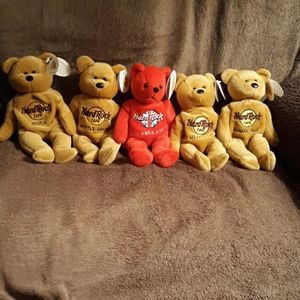 Hard rock cafe beanie bears
